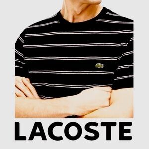 LACOSTE | Men’s Classic Fit Cotton Striped Crew Neck T- Shirt Top Size XL